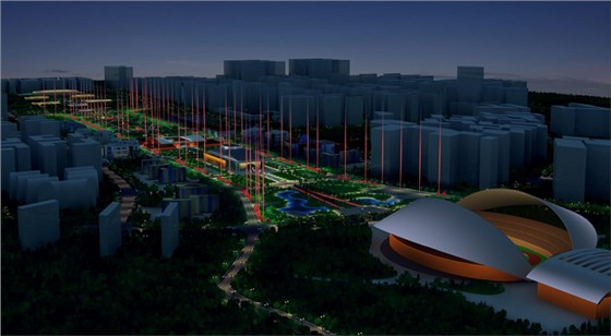 延安中軸線夜景規(guī)劃設計