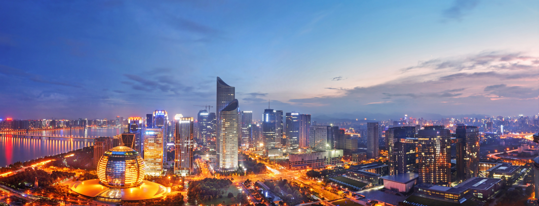 杭州錢(qián)江新城夜景