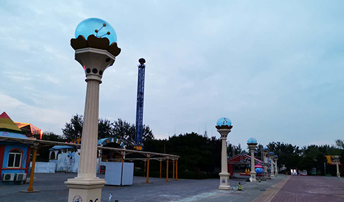 石景山游樂園歐風(fēng)街夜景實(shí)施