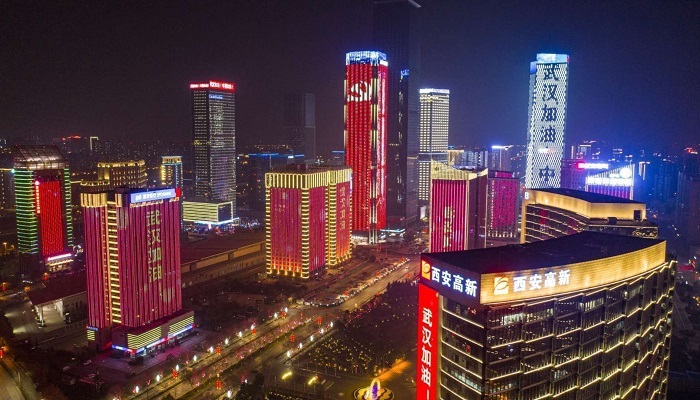 西安高新區為武漢應援